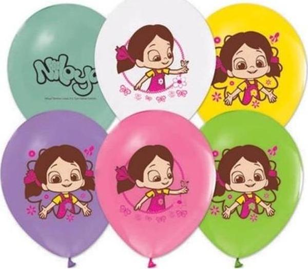 Bafix Balon 12" 4+1 Niloya Baskılı (8 Li Paket) - Image 1