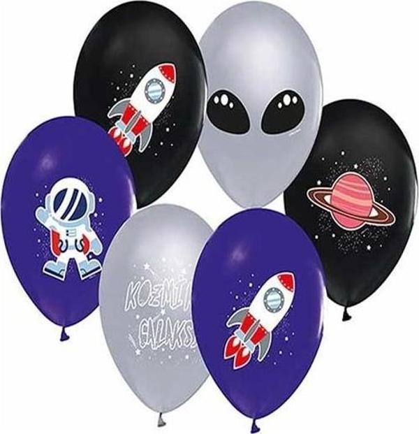 Bafix Balon 4+1 Kozmik Galaksi Baskılı 12 Inç (8 Li Paket) BMB1112TKG8020 - Image 1