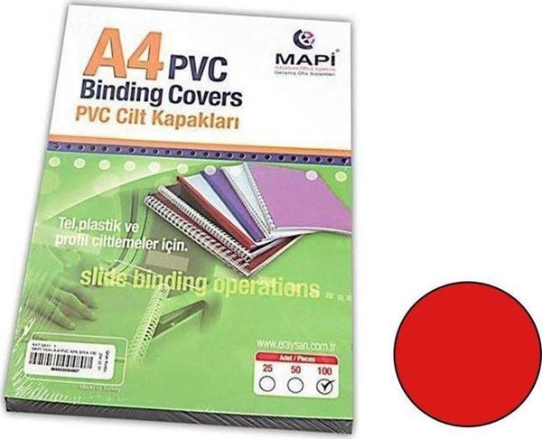 Mapi A4 Cilt Kapağı 160 Mm Kırmızı 100 Lü 2040203 - Image 1