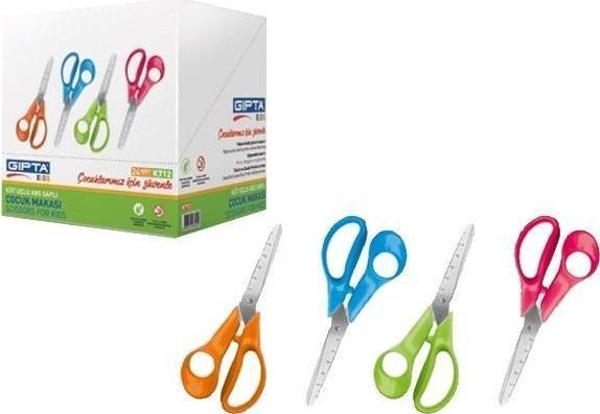Gıpta Öğrenci Makası Küt Uçlu Ergo Cetvelli 4-K712000-5001 (Karışık Renk 1 Adet) - Image 1