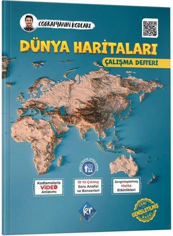 Coğrafyanın Kodları Dünya Haritaları Çalışma Defteri - KR Akademi - Image 1