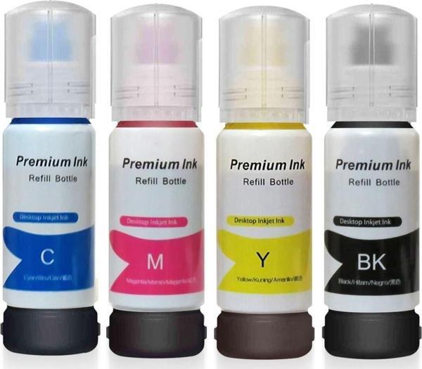 EPSON 103 Muadil Uyumlu 4 Renk Mürekkep Takımı, L3110/L3111/L3150/L3151/L4150/L6190/L6160/L4160 Için - Image 1