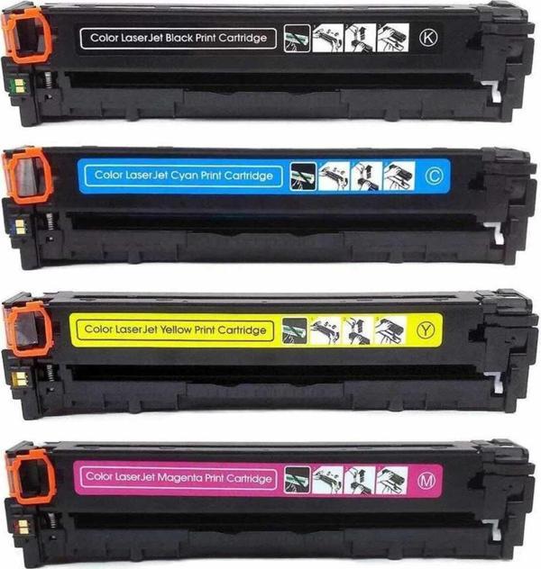 QUEEN Hp 125A-Cb540A-Cb541A-Cb542A-Cb543A Muadil Toner Seti - Image 1