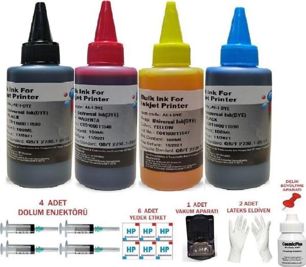 Canon Pixma E3440 Pg46 Cl56 Yazıcı Uyumlu Kartuş Dolum Seti 4X100Ml Renkli Mürekkep - Image 1