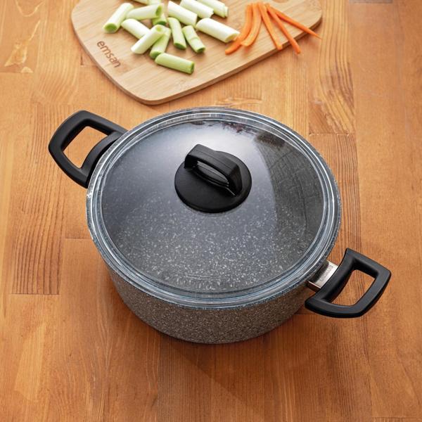 Emsan Titanium Granit Derin Tencere 20 Cm - Image 1