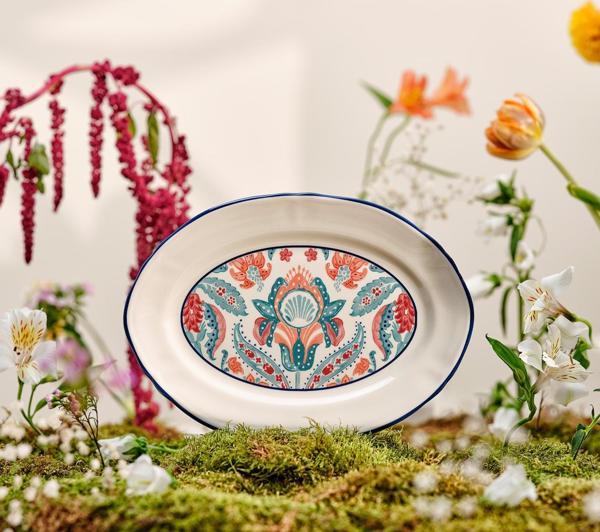 Emsan Hasbahçe Kayık Tabak 25 Cm - Image 1