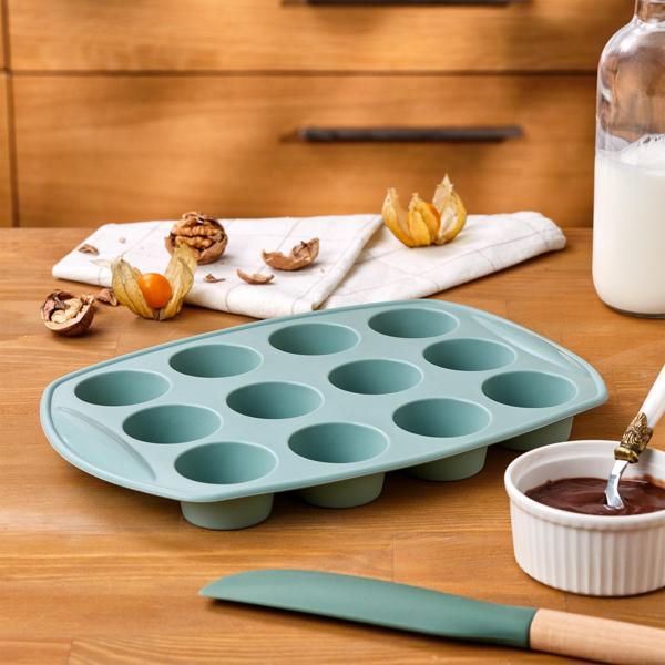 Emsan Silikon Muffin Kalıbı Yeşil - Image 1