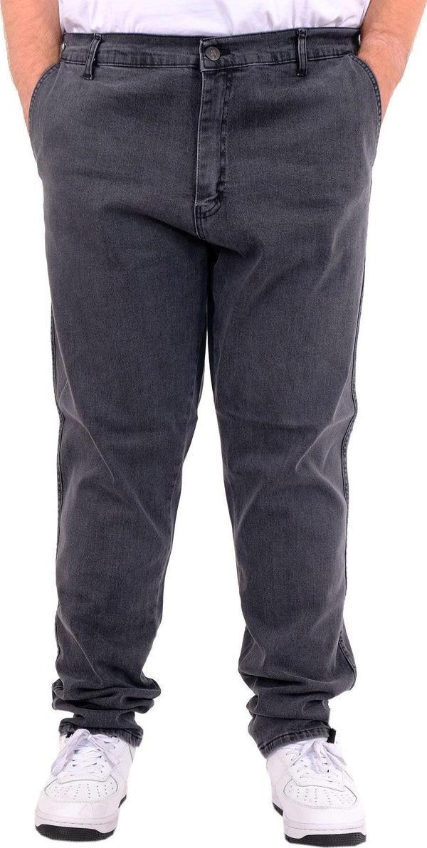 Modexl Büyük Beden Erkek Kot Pantolon Yan Cep Chıno 18880 Füme - Image 1