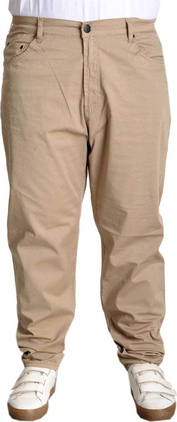 Modexl Büyük Beden Pantolon Keten 5Cep Milano Classic 20902 Bej - Image 1
