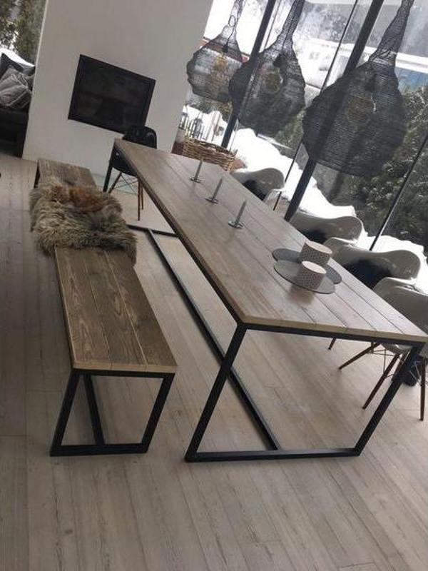 Masa Takımı Salon Yemek Masası Banklı Masa Modeli - Image 1