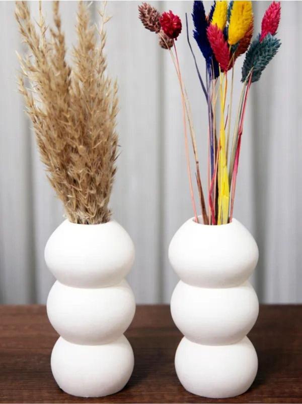 Havalı Tasarım Bubble Vazo 14 cm Vazo 2'Li Dekoratif Set - Image 1