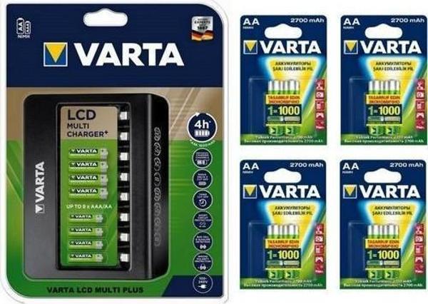 Varta Multi Plus 8’li Şarj Cihazı + 8 x 2700 mAh AA Şarjlı Pil - Image 1