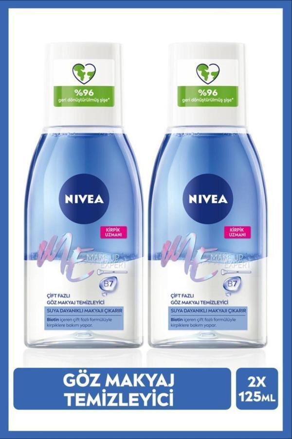 Nivea  Çift Fazlı Göz Makyaj Temizleyici 125 Ml X 2  - Image 1