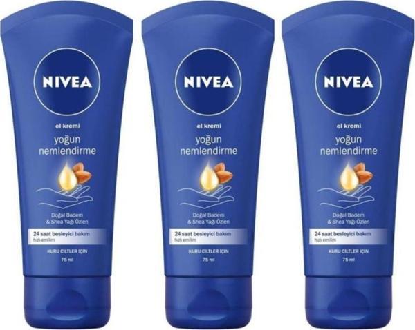 NIVEA Yoğun Nemlendirici El Kremi 75ml-3adet - Image 1