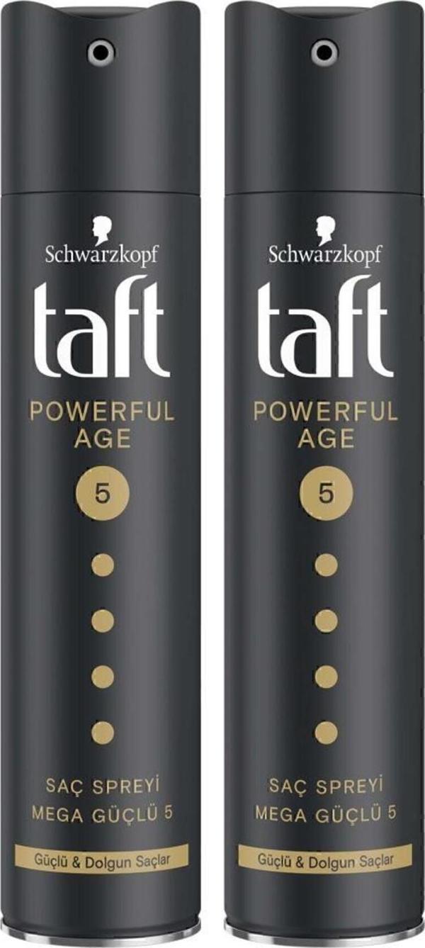 Taft Powerful Age İnce ve Zayıflamış Saçlar İçin Sprey 2 x 250 ML - Image 1