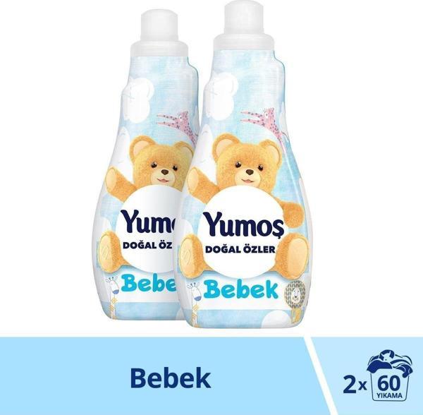 Yumoş Konsantre Doğal Özler Bebek Çamaşır Yumuşatıcısı 2 x 1200 ML - Image 1
