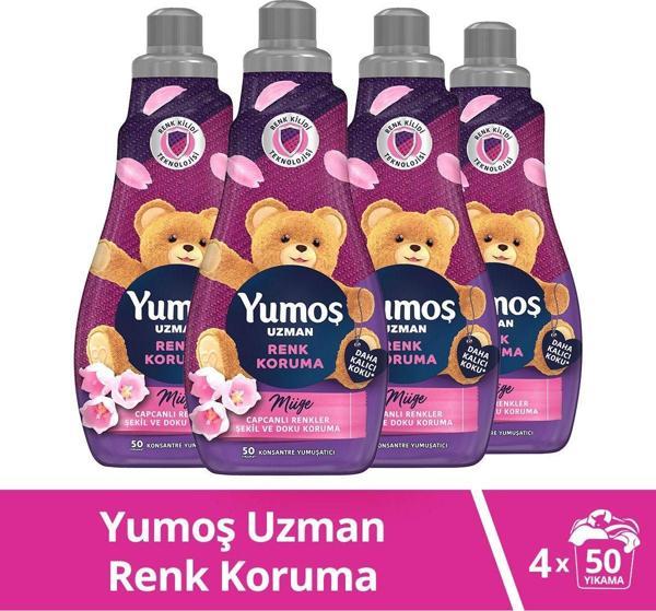 Yumoş Uzman Renk Koruma Konsantre Yumuşatıcı 4x1200ml - Image 1