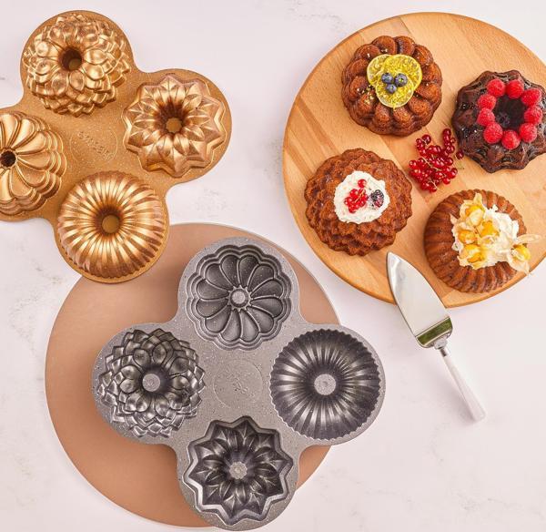 Emsan Griss Four In One 4'Lü Gold Kek Kalıbı - Image 1