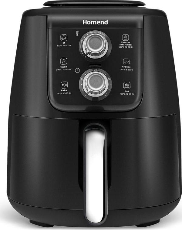Homend Airfryday 4 Litre 2509H Siyah Silver - Image 1