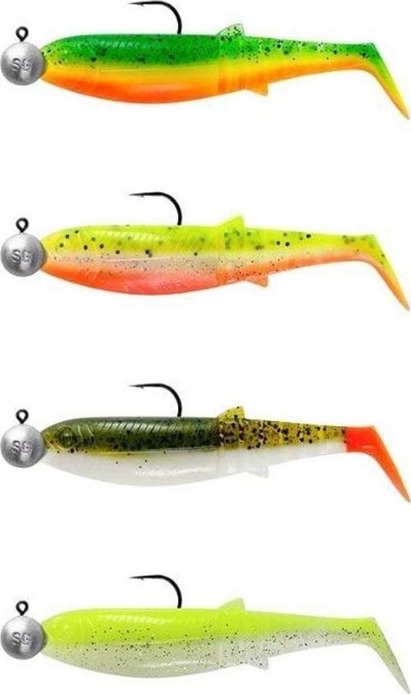 Savage Gear Cannibal Shad 10cm 9gr+10gr #3/0 Dark Water 4+4 Adet Sahte Balık - Image 1