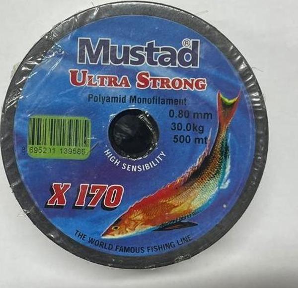 Mustad Ultra Strong 500 Mt 0.80 mm 30 Kg misina  - Image 1