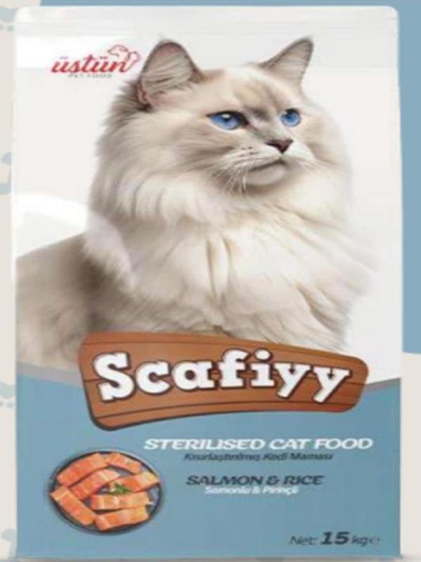 SCAFİYY KISIRLAŞTIRILMIŞ SOMONLU KEDİ MAMASI 15KG - Image 1