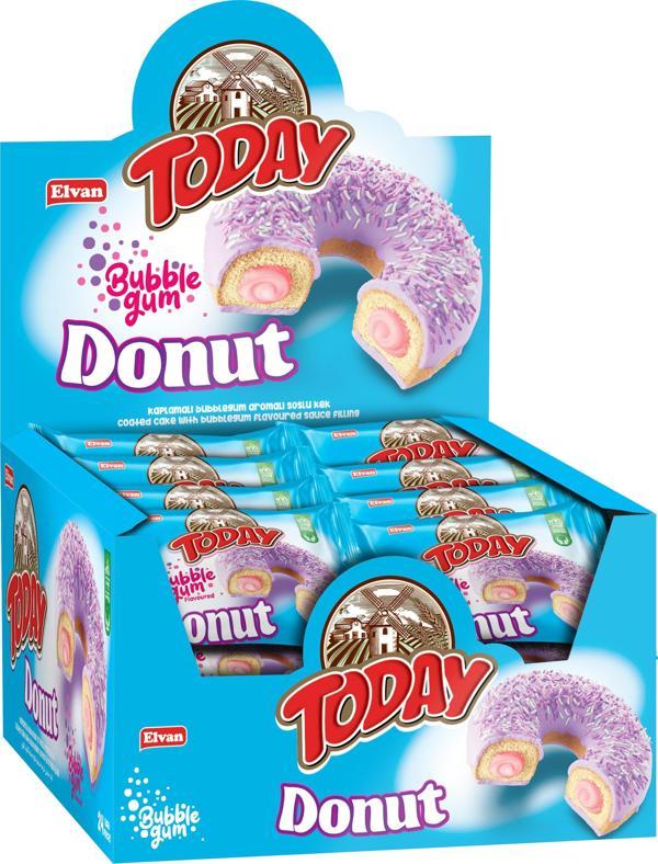 Today Donut Bubblegum (Sakız Aromalı) Kek 35 Gr. 24 Adet (1 Kutu) - Image 1