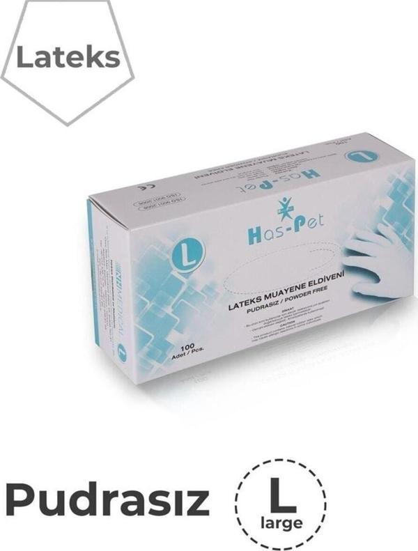 Haspet Pudrasız Muayene Eldiveni Large 100'lü - Image 1
