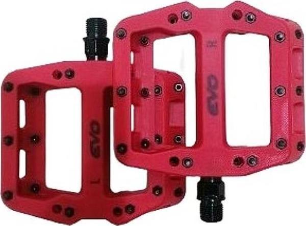 Evo Kırmızı Plastik Rulmanlı Platform Çivili Bisiklet Pedalı - Image 1