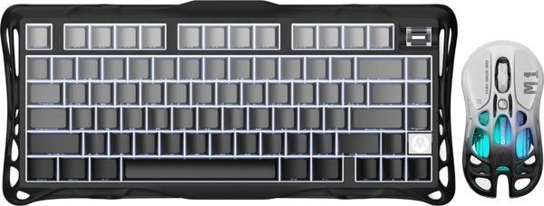 GravaStar Mercury K1+M1 Pro Kablosuz Rgb Işıklı Mekanik Q Gaming Klavye ve Optik Mouse Seti, Siyah - Image 1
