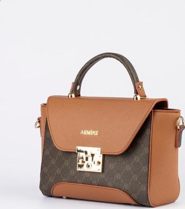 Armine 378 Kadın Çanta Kahve Noktalı - Image 1