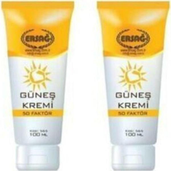 Ersağ 50 Faktör Güneş Kremi 100 Ml 2 Adet 78689 - Image 1
