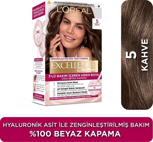 L’Oréal Paris Excellence Creme 5 Kahve Saç Boyası - Image 1