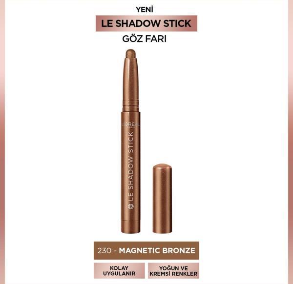 L'Oréal Paris Le Shadow Stick Göz Farı - 230 Magnetic Bronze - Image 1