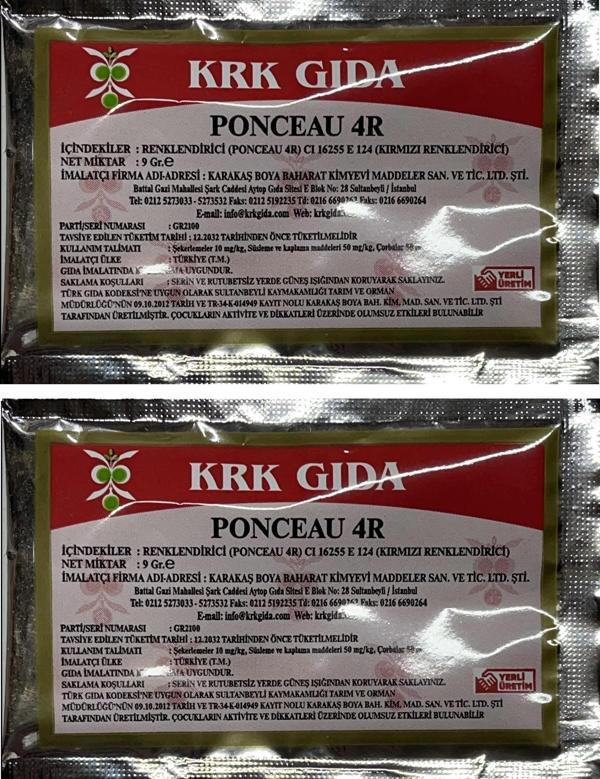 Gıda Boyası Toz Kırmızı Renklendirici 9 Gr 2 Adet - Image 1