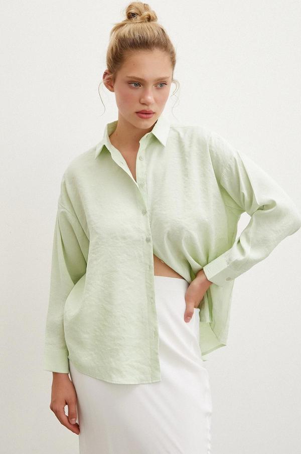 Basic Modal Gömlek Mint - Image 1