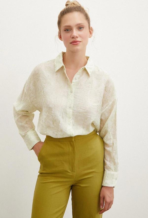 Damla Desenli Gömlek Yeşil - Image 1