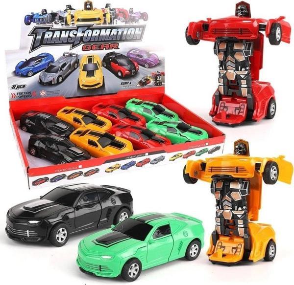 KNS-2017-6 Sürtmeli Robota Dönüşen Araba -Vardem Oyuncak - Image 1