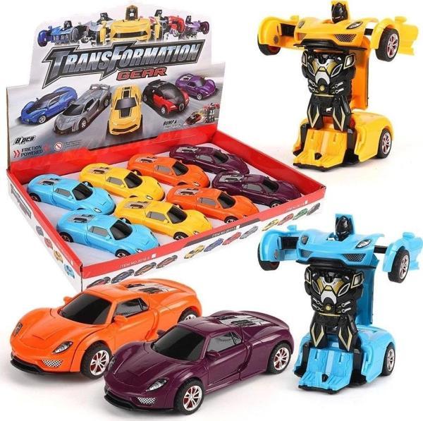 KNS-2019-2 Sürtmeli Robota Dönüşen Araba -Vardem Oyuncak - Image 1