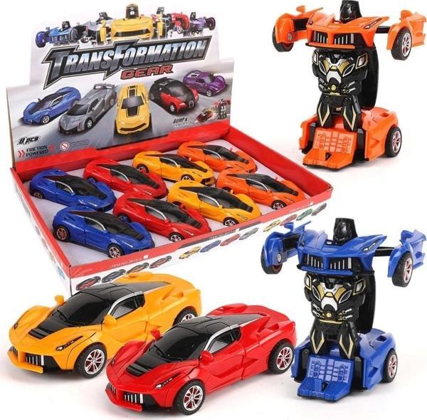 KNS-2019-3 Sürtmeli Robota Dönüşen Araba -Vardem Oyuncak - Image 1