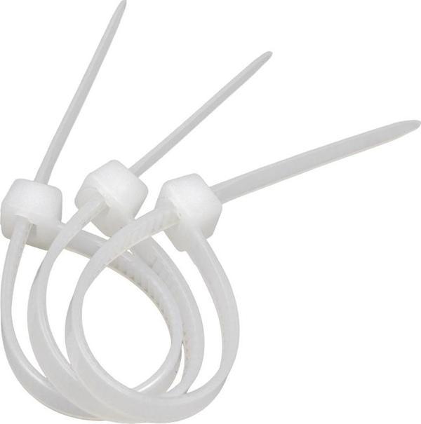 POWERMASTER 10 CM 3.6 MM BEYAZ KABLO BAĞI (100LÜ PAKET) - Image 1