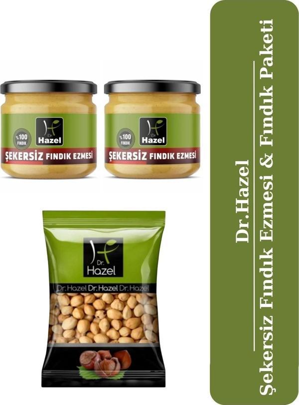 Drhazel Şekersiz Fındık Ezmesi ve Kavrulmuş Fındık Paketi - Image 1