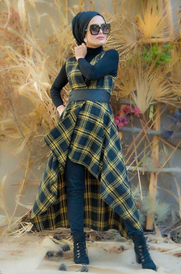 Sarı Ekoseli Yelek - Image 1