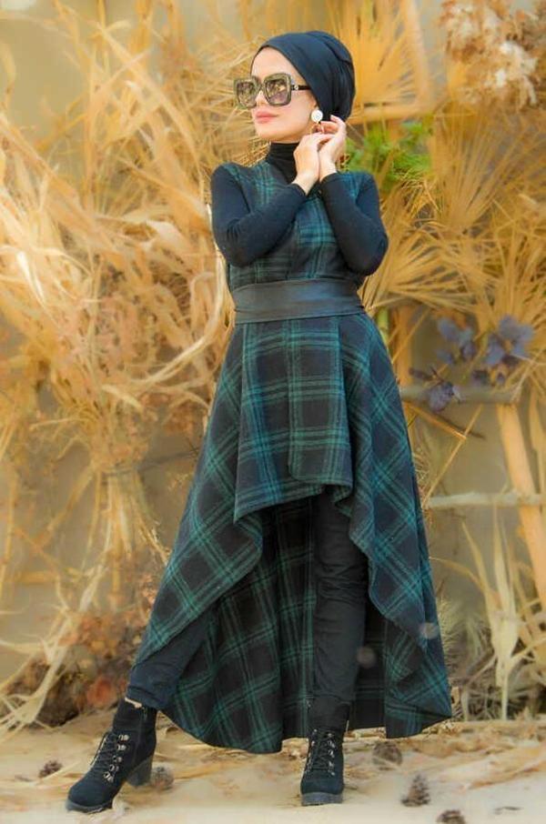 Zümrüt Siyah Ekoseli Yelek - Image 1