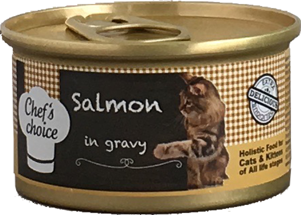 Chefs Choice Somonlu Tavuklu Kedi Yaş Mama 80 gr - Image 1