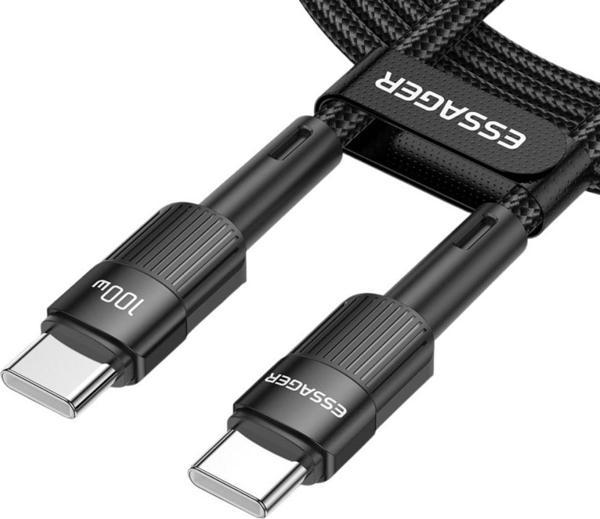 Essager 3 Metre PD 100W QC4.0 Süper Hızlı Type C To Type C Şarj Data Kablosu, Akım,Isı, Batarya Korumalı - Image 1
