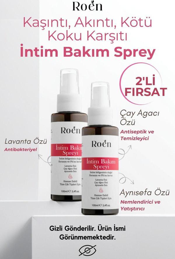 Roen Genital Bölge Koku Giderici, Kaşıntı, Akıntı Ve Mantar Giderici Intim Spreyi Ph 3.8 (100 Mlx2) - Image 1