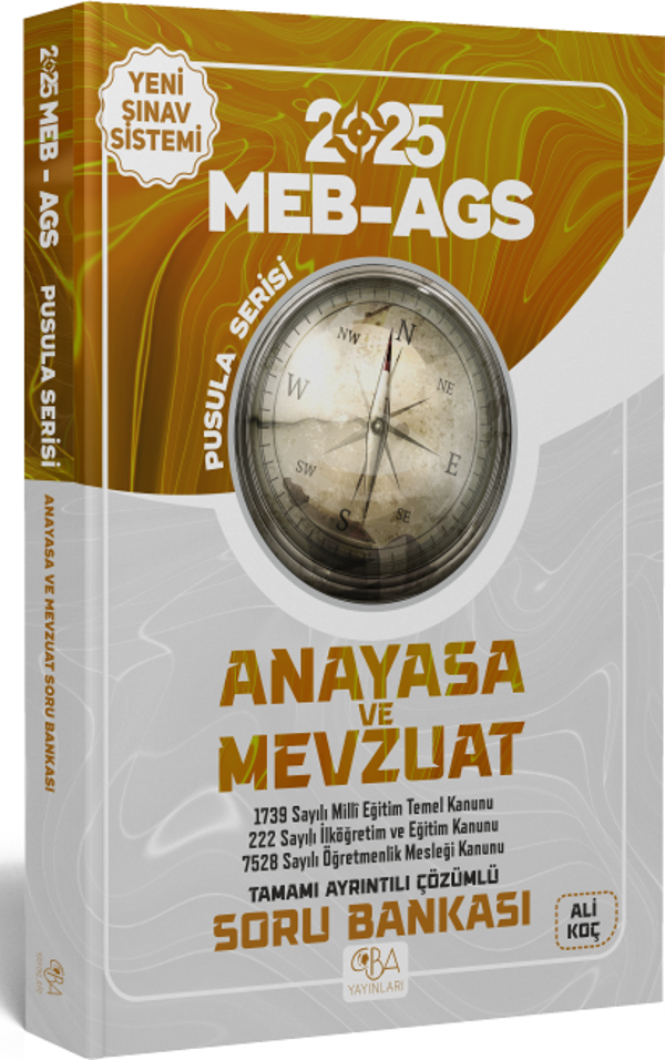 CBA Yayınları 2025 MEB-AGS Anayasa ve Mevzuat Soru - Image 1
