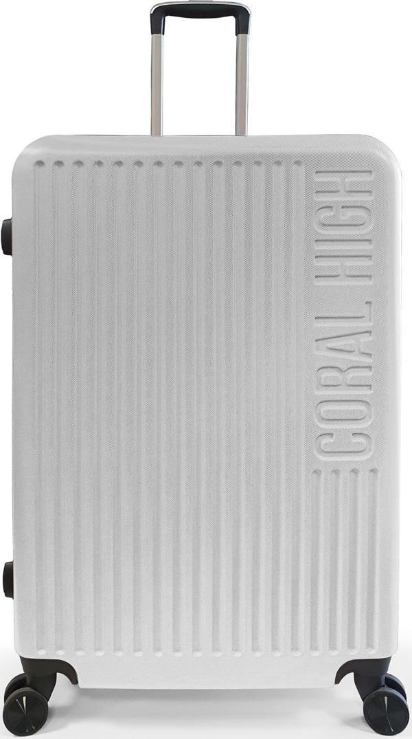 Coral High ABS Gümüş Büyük Boy Valiz 16433 - Image 1