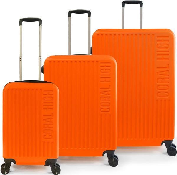 Coral High ABS Turuncu 3'lü Valiz Seti 16520 - Image 1